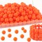150 Pieces 15mm Silicone Beads, Silicone Beads for Keychain Making Bulk Silicone Beads for Bracelet Making Necklace Making and Round Silicone Beads for Pens(Orange)